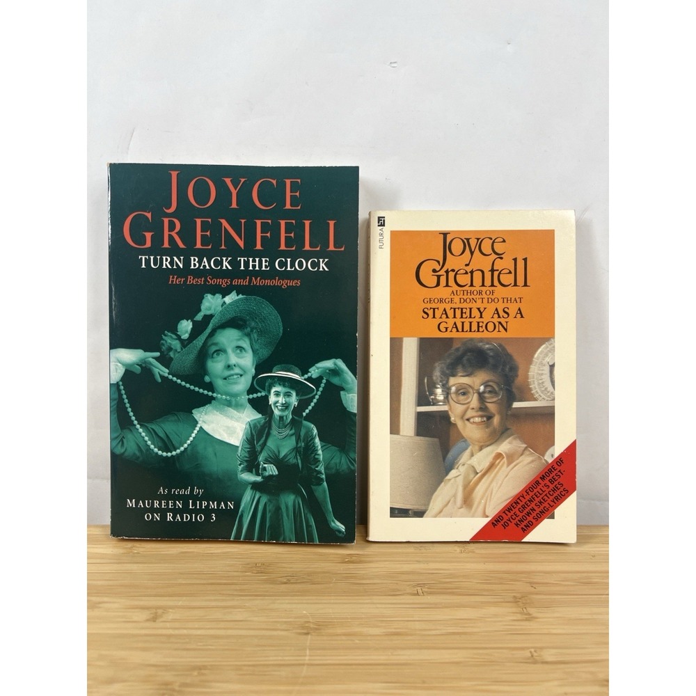 Joyce Grenfell Paperback Book Lot – Turn Back the Clock & Stately as a Galleon